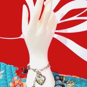 RETIRED BRIGHTON BLOOM FROM WITHIN ORCHARD HEART BRACELET NWOT